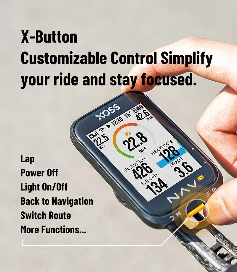 XOSS NAV Pro Touch-screen Bike Computer Navigation Cycling Computer Global Colorful Map Wireless Cycling Computer Offline Route