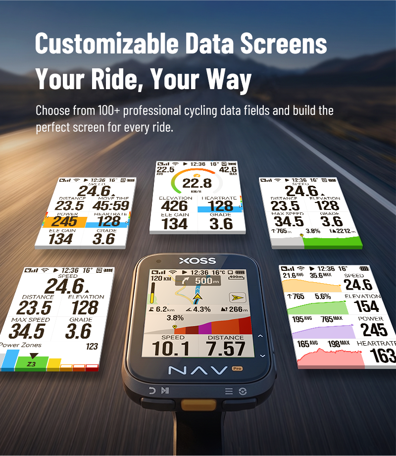 XOSS NAV Pro Touch-screen Bike Computer Navigation Cycling Computer Global Colorful Map Wireless Cycling Computer Offline Route