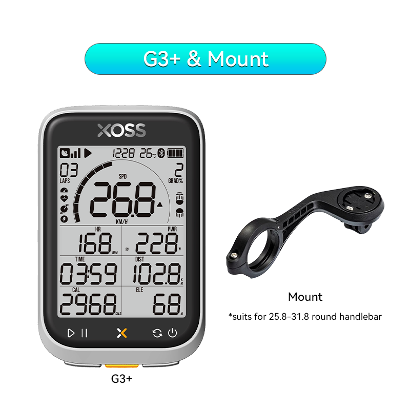 XOSS G/G+ Gen.3 GPS Bike Computer G3+ Power Meter Cadence Speed Bicycle Odometer G3 Plus Waterproof Lights Connection Cycling