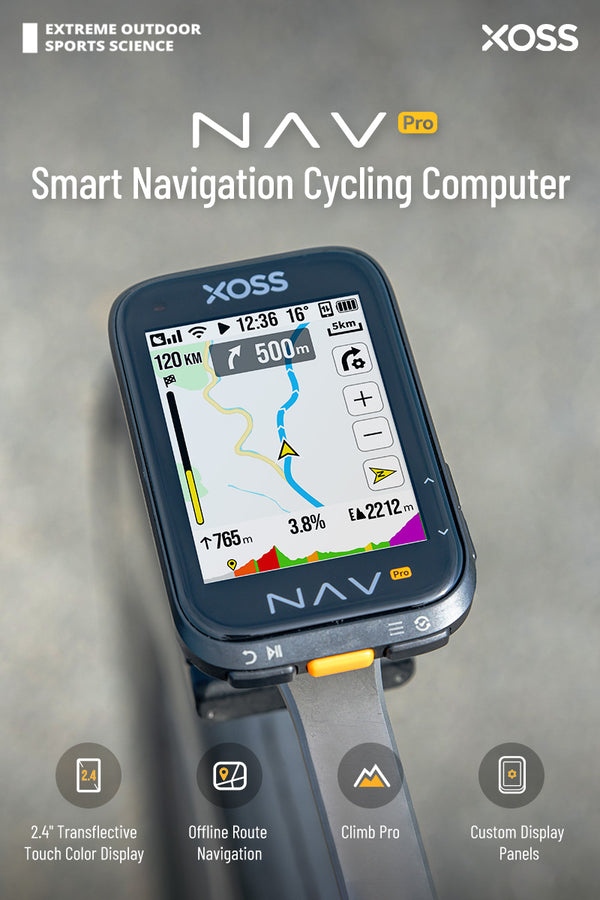 XOSS NAV Pro Touch-screen Bike Computer Navigation Cycling Computer Global Colorful Map Wireless Cycling Computer Offline Route