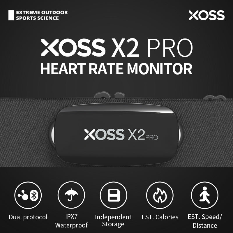 XOSS X2 Pro Heart Rate Sensor Rechargeable 90 Days Battery Life
