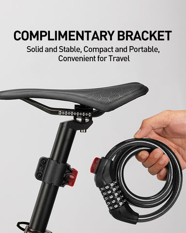 Bike Cable Lock，4 Feet Combination Bicycle Lock，High Security 5 Digit Resettable Combination Coiling Bicycle Lock with Complimentary Mounting Bracket… - XOSS.CO