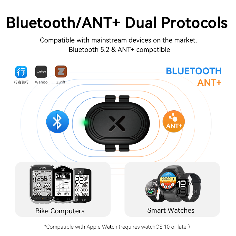XOSS ARENA Speed Cadence Sensor Cycling Computer Speedometer ANT+ Blue ...