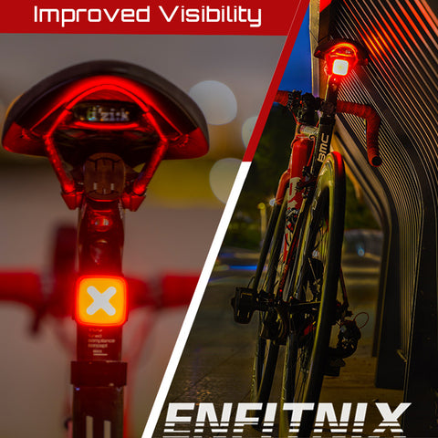 Cubelite Ⅲ Bike Taillight Bicycle Rear Light Smart Tail Light Auto Start/Stop Brake Sensing LED Charging Waterproof IPX6 Cycling - XOSS.CO