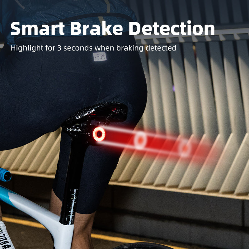 XOSS XR Pro Bike Taillight Bicycle,Team Sync,Rear Light Smart Tail Light Auto Start/Stop Brake Sensing LED Charging Waterproof - XOSS.CO