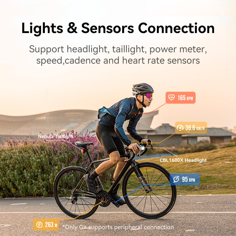 XOSS G/G+ Gen.3 GPS Bike Computer G3+ Power Meter Cadence Speed Bicycle Odometer G3 Plus Waterproof Lights Connection Cycling