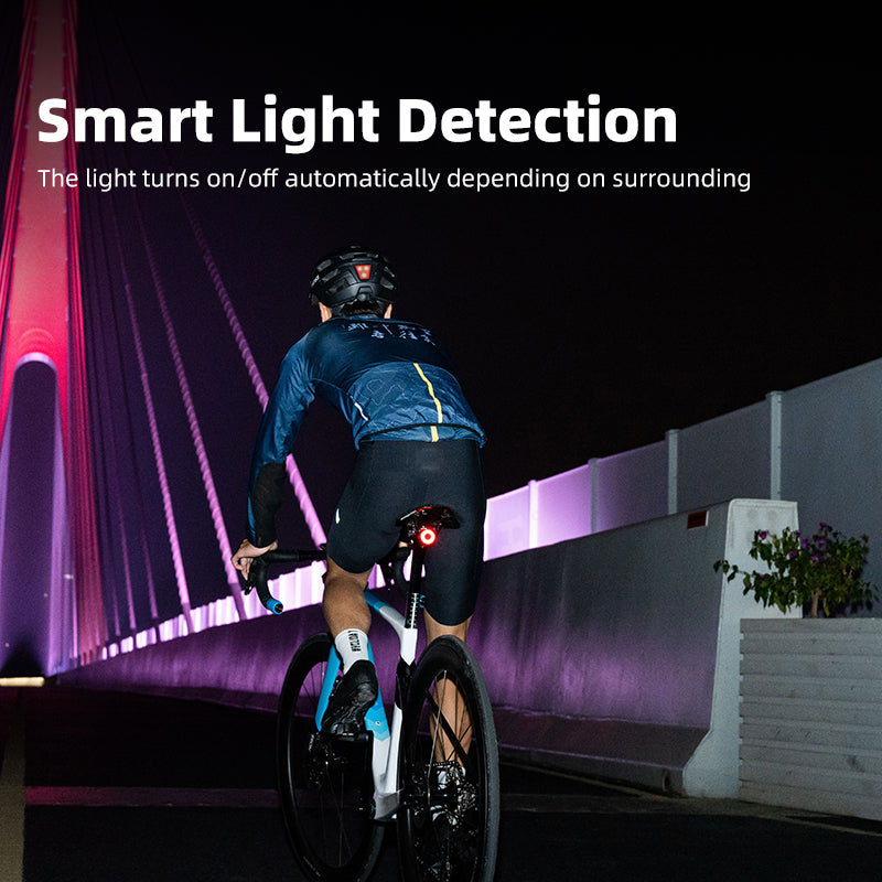 XOSS XR Pro Bike Taillight Bicycle,Team Sync,Rear Light Smart Tail Light Auto Start/Stop Brake Sensing LED Charging Waterproof - XOSS.CO