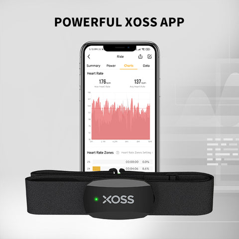 XOSS X2 心拍数モニター チェストストラップ Bluetooth 4.0 チェストストラップ付きワイヤレス心拍数 Bluetooth&amp;ant+) 