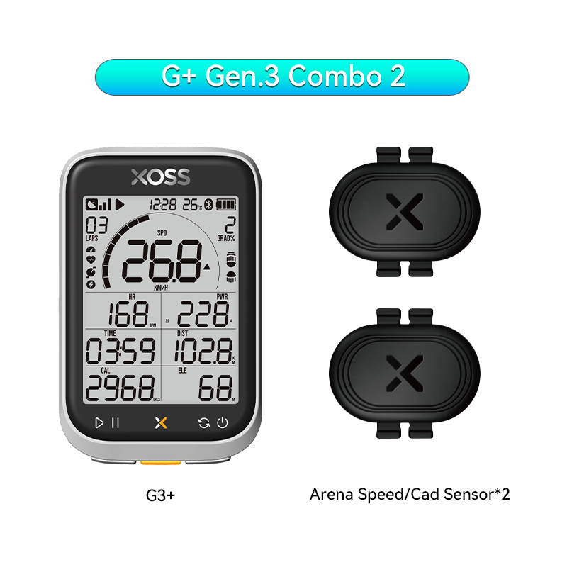 XOSS G/G+ Gen.3 GPS Bike Computer G3+ Power Meter Cadence Speed Bicycle Odometer G3 Plus Waterproof Lights Connection Cycling