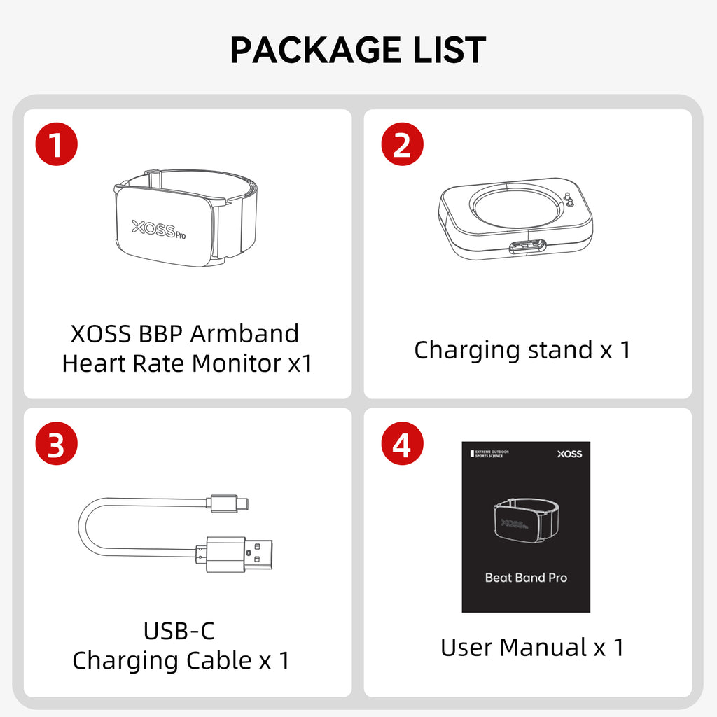 XOSS BBP Heart Rate Monitor Armband IP68 Waterproof Beat Band Pro HRM for Cycling, Run, Swim Health Fitness Smart Bicycle Sensor - XOSS.CO