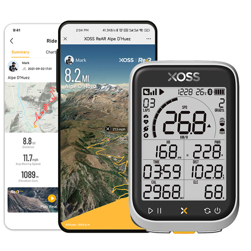 XOSS G/G+ Gen.3 GPS Bike Computer G3+ Power Meter Cadence Speed Bicycle Odometer G3 Plus Waterproof Lights Connection Cycling