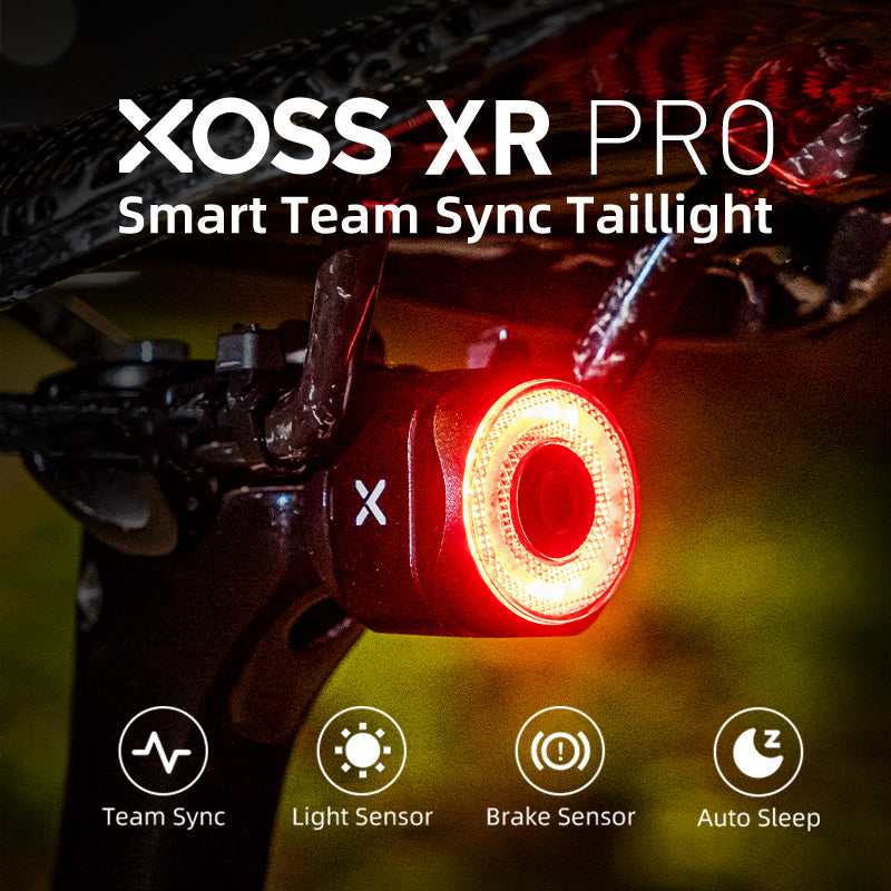 XOSS XR Pro Bike Taillight Bicycle,Team Sync,Rear Light Smart Tail