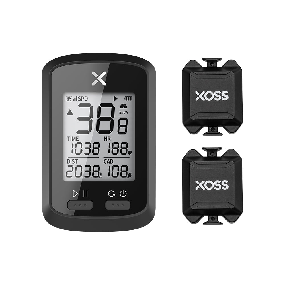 XOSS G+ GPS Bike Computer, Strava, Barometer, Cadence, Heart Rate, Bluetooth, Ant+, 25 Hours, Waterproof - XOSS.CO