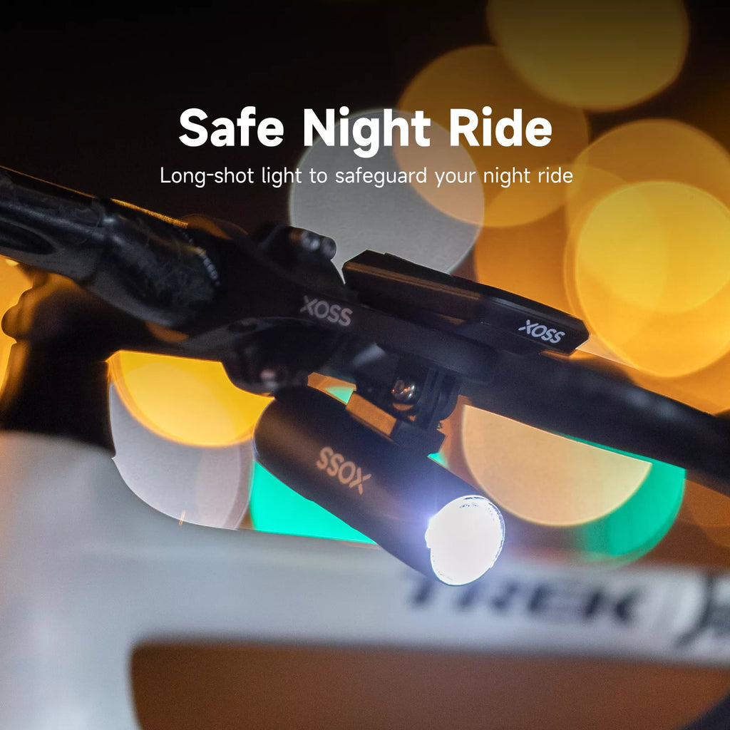 XOSS XL-400 Bike Headlight Waterproof USB Rechargeable Bicycle Front Light 400 LM Cycling LED Headlight 2000 mAh Flashlight MTB Handle Lamp - XOSS.CO