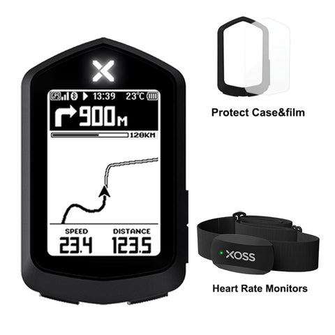 NAV navigation bike computer & case  & X2 heart rate sensor - XOSS.CO