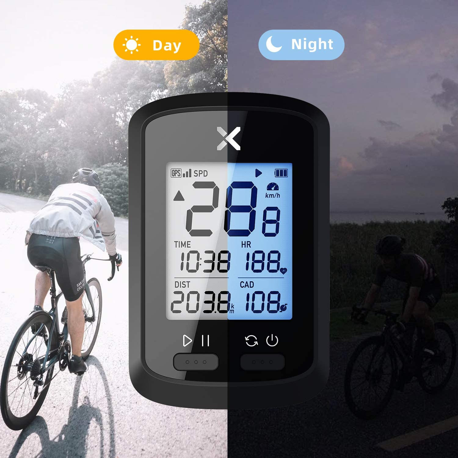 Heart Rate Cyclemeter Garmin Connect Bike Speedometer XOSS NAV GPS