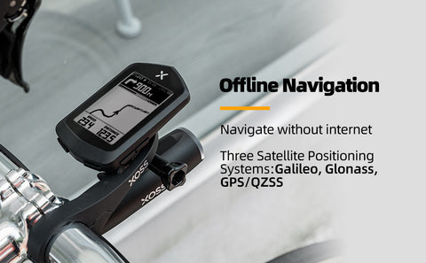 NAV navigation bike computer & case & mount & Vortex candence/speed sensor - XOSS.CO
